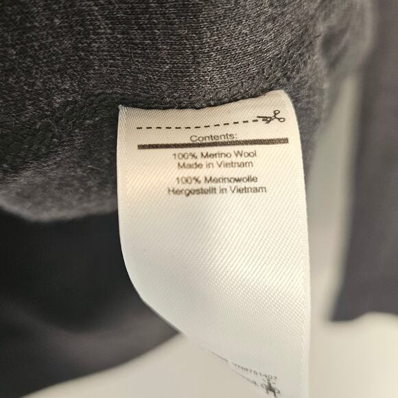 Smartwool Merino Wool Base Layer Charcoal Gray Long Sleeve Shirt Size Small - Picture 13 of 13